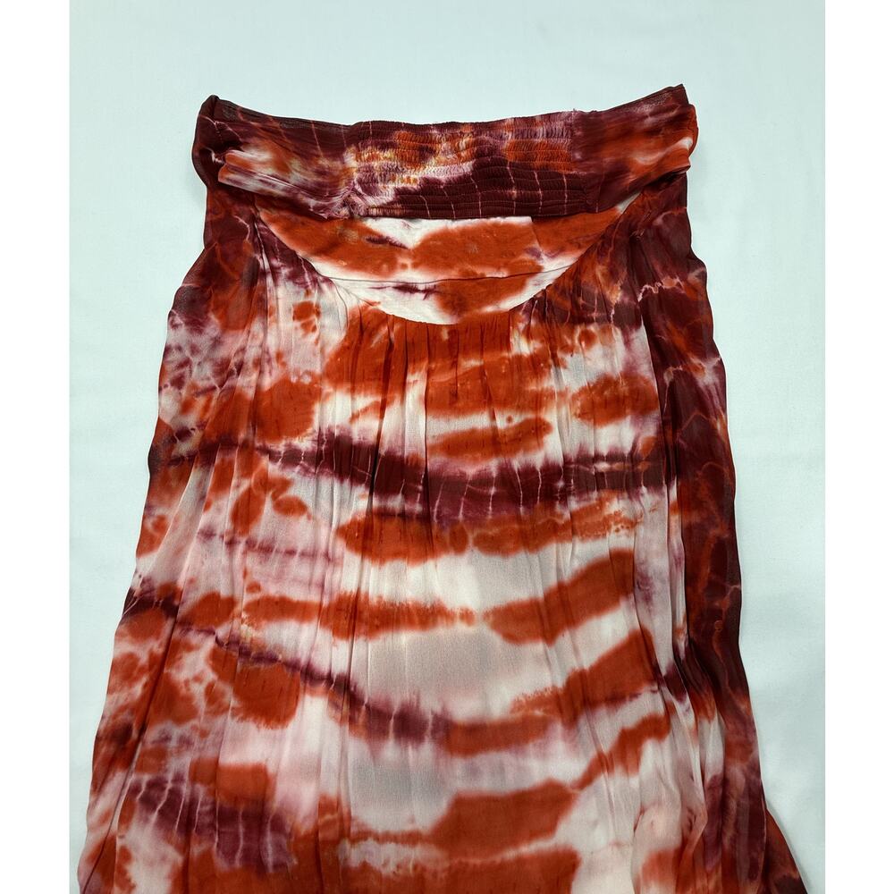 Young Fabulous & Broke Lexie dress red & white tie-dye Sz XS Maxi Strapless - Picture 7 of 11
